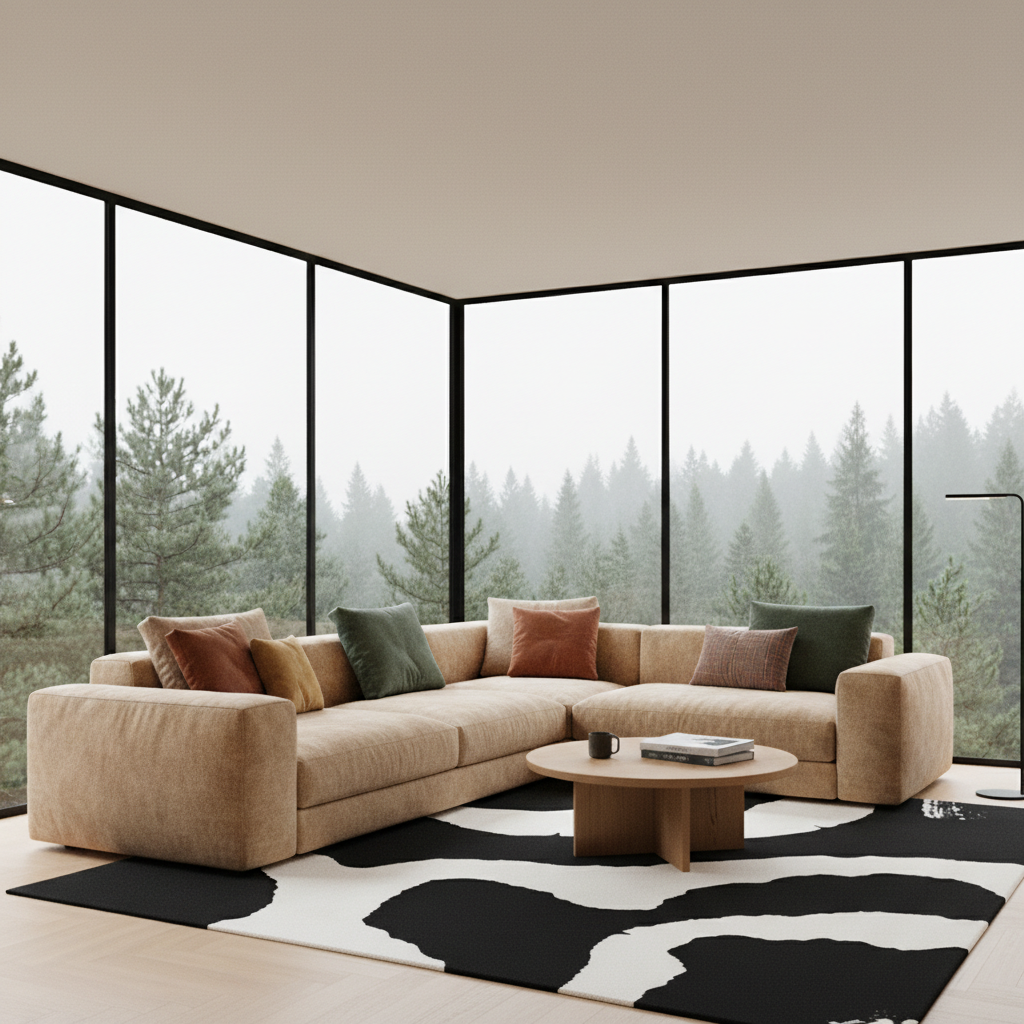 Rum med matta – renderad av Roomly Neural Rendering